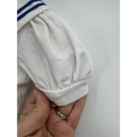 VTG Baby 24M Boutique Sailor Dress Navy Bucket Purse Button Back Nautical Sweet - Picture 5 of 14